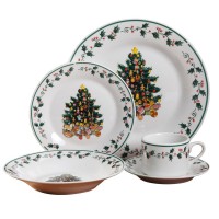 The Holiday Aisle Tree 20 Piece Dinnerware Set, Service for 4 THDA6580